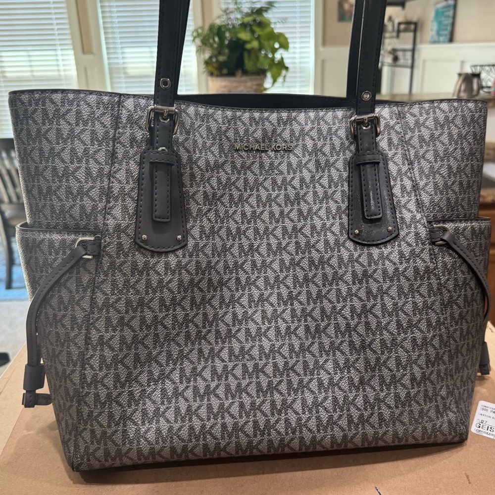 Michael Kors Gray Monogram Tote Bag